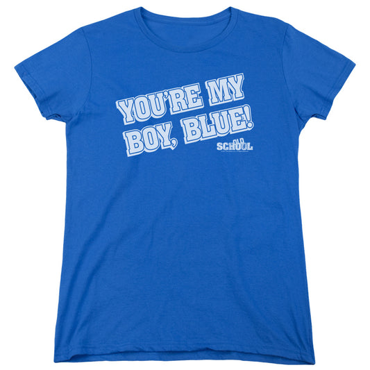 Old School - My Boy Blue - Short Sleeve Womens Tee - Royal Blue T-shirt