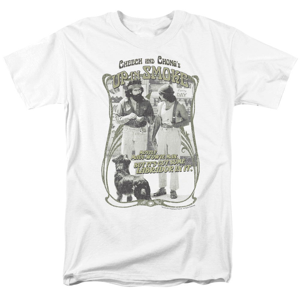 Up In Smoke - Labrador - Short Sleeve Adult 18/1 - White T-shirt