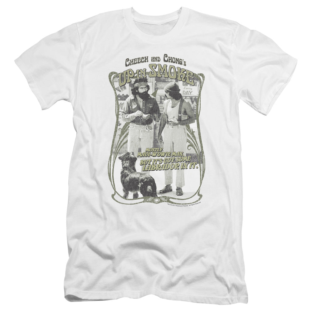 Up In Smoke - Labrador-premuim Canvas Adult Slim Fit 30/1 - White