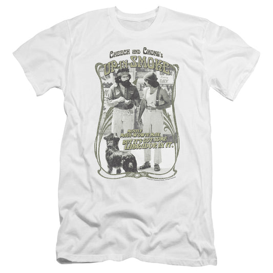 Up In Smoke - Labrador-premuim Canvas Adult Slim Fit 30/1 - White