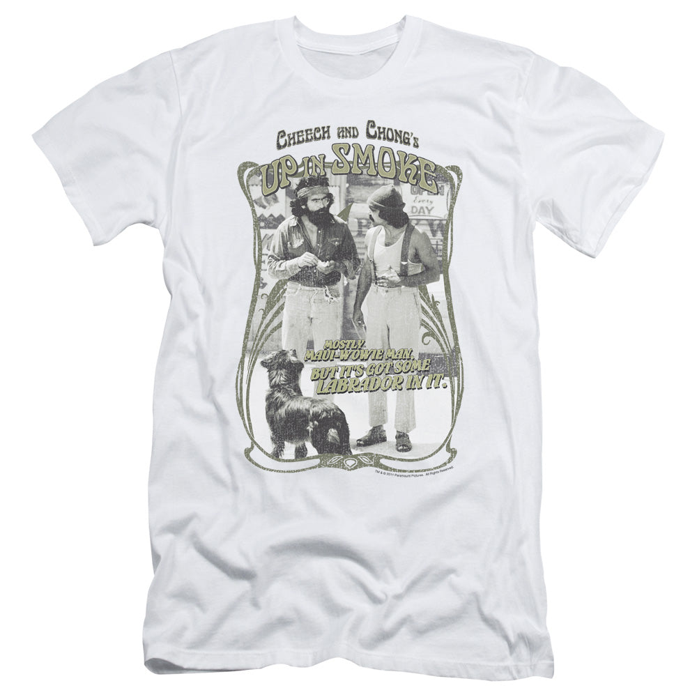 Up In Smoke - Labrador - Short Sleeve Adult 30/1 - White T-shirt