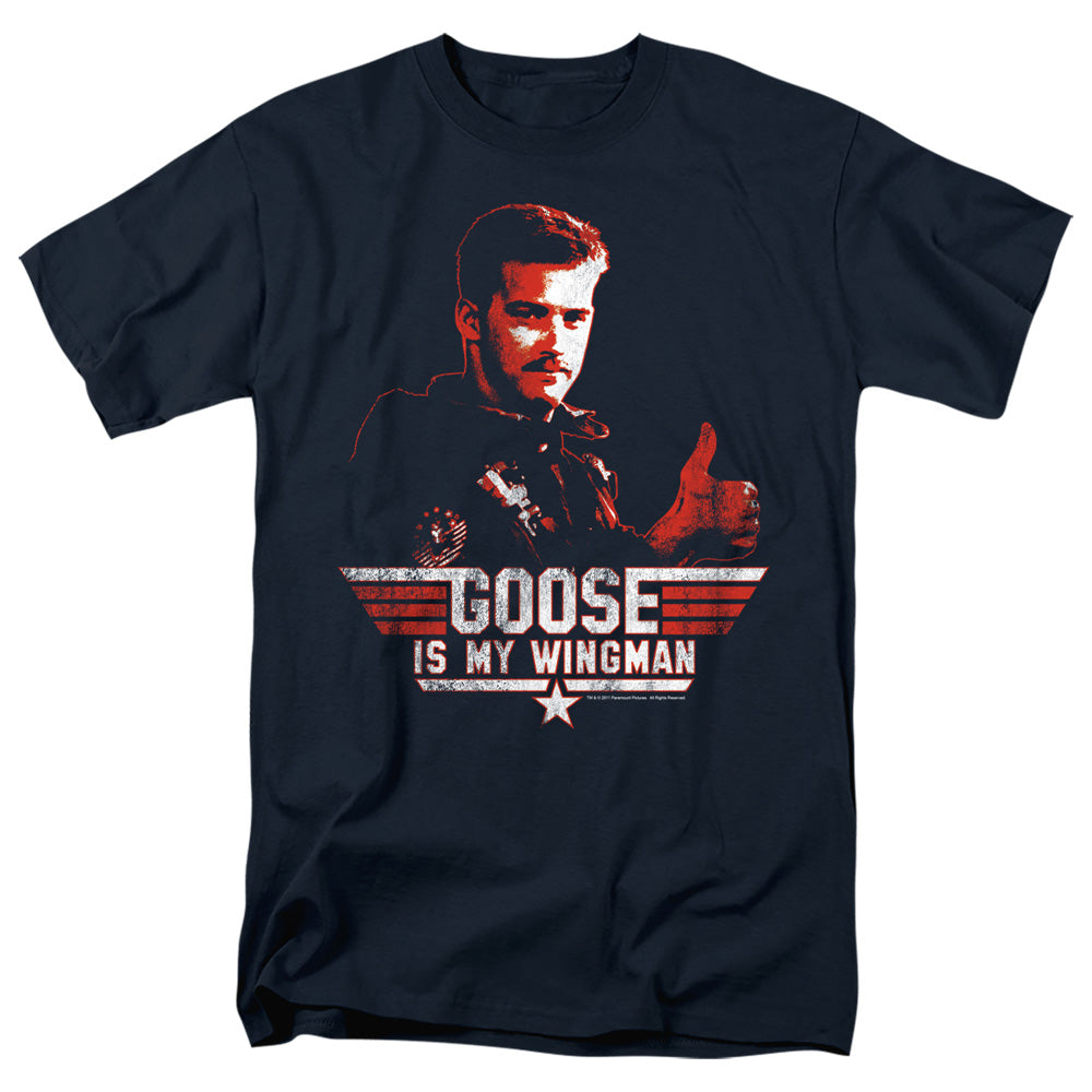 Top Gun - Wingman Goose - Short Sleeve Adult 18/1 - Navy T-shirt