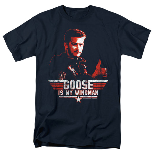 Top Gun - Wingman Goose - Short Sleeve Adult 18/1 - Navy T-shirt