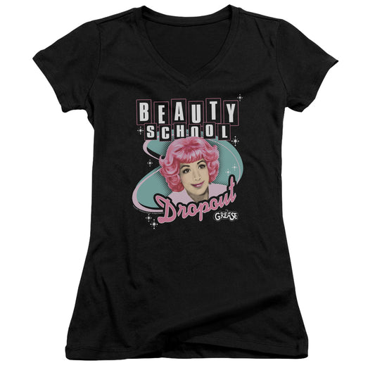 Grease - Beauty School Dropout - Junior V-neck - Black