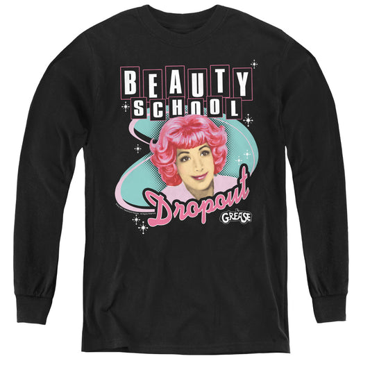 Grease - Beauty School Dropout - Youth Long Sleeve Tee - Black