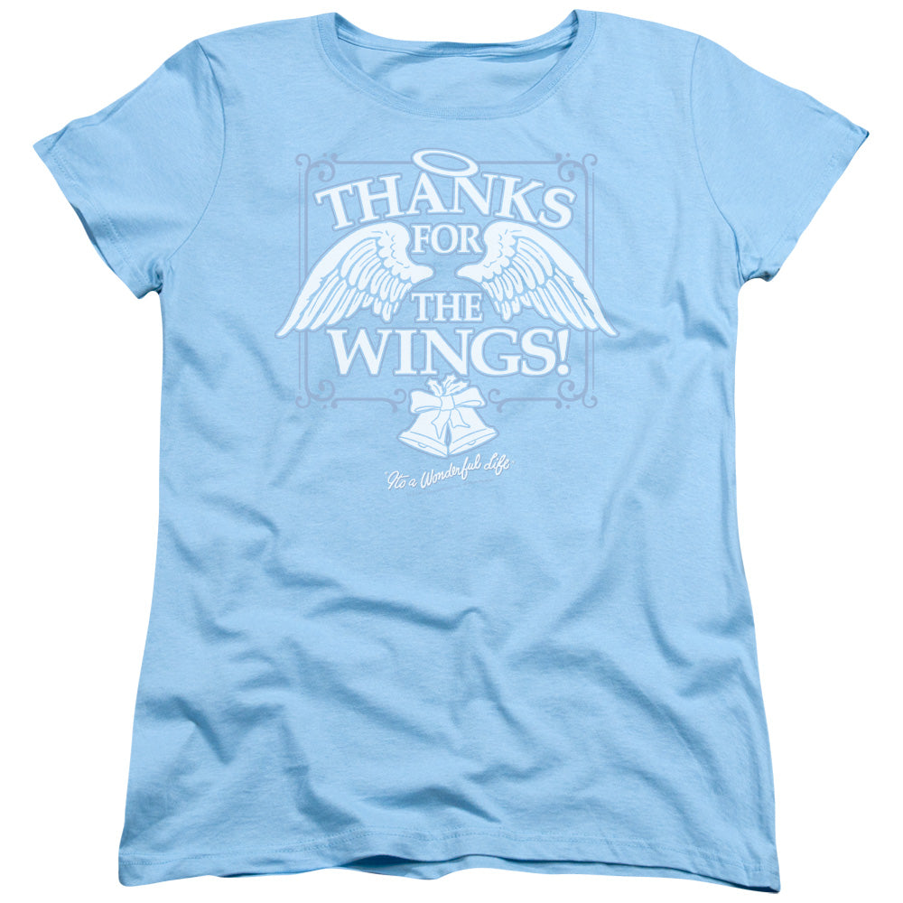 Its A Wonderful Life - Dear George - Short Sleeve Womens Tee - Light Blue T-shirt