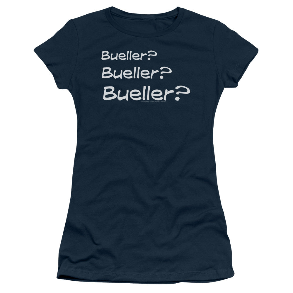 FERRIS BUELLER BUELLER? - S/S JUNIOR SHEER - NAVY T-Shirt