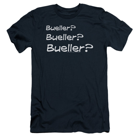 Ferris Bueller - Bueller? - Short Sleeve Adult 30/1 - Navy T-shirt