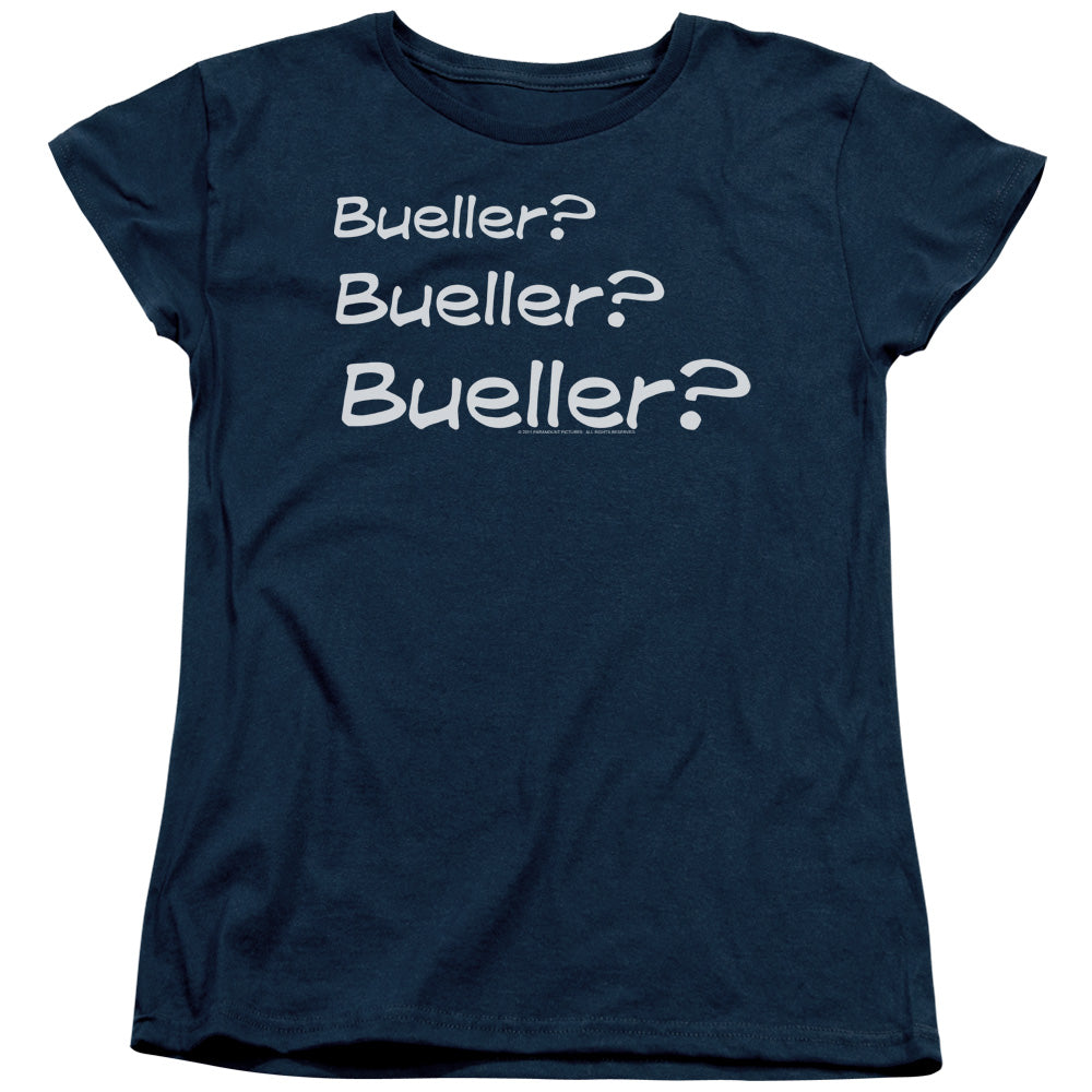 Ferris Bueller - Bueller? - Short Sleeve Womens Tee - Navy T-shirt