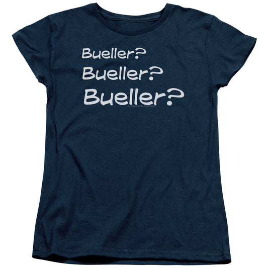 Ferris Bueller - Bueller? - Short Sleeve Womens Tee - Navy T-shirt