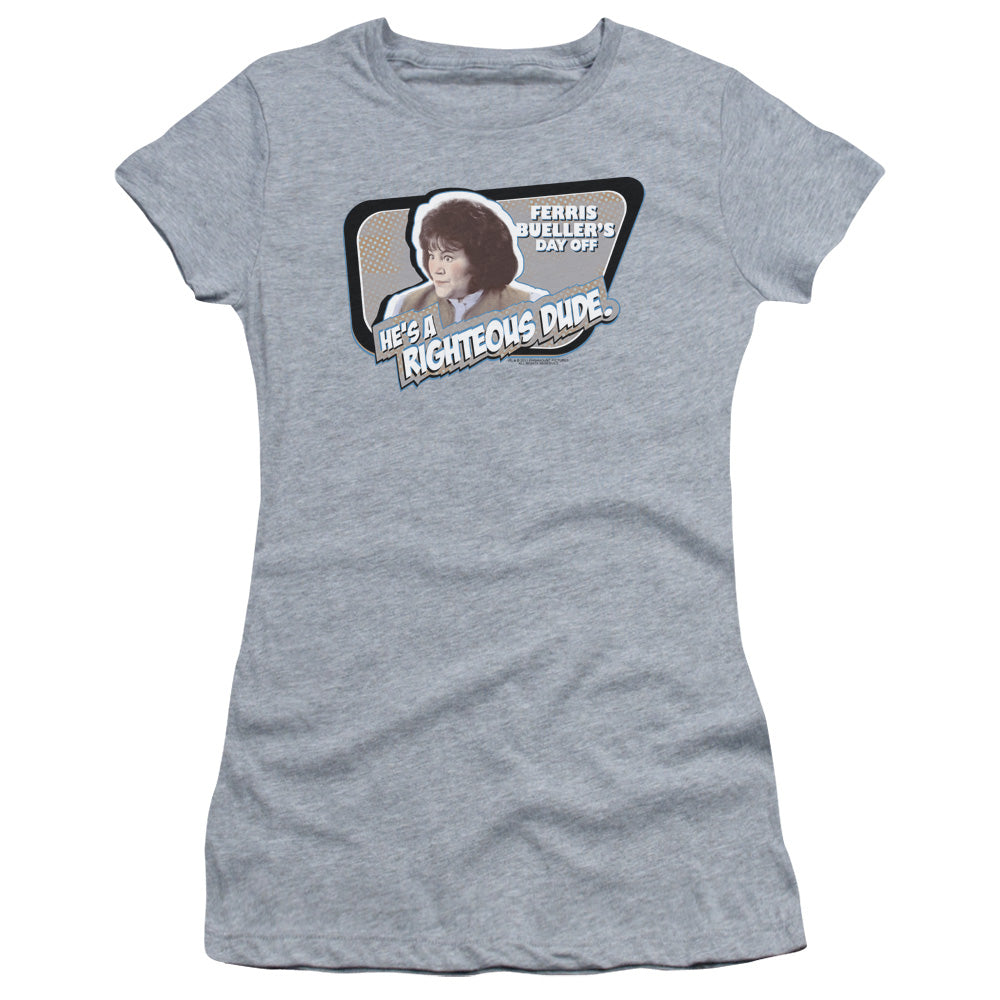 Ferris Bueller - Grace - Short Sleeve Junior Sheer - Athletic Heather T-shirt