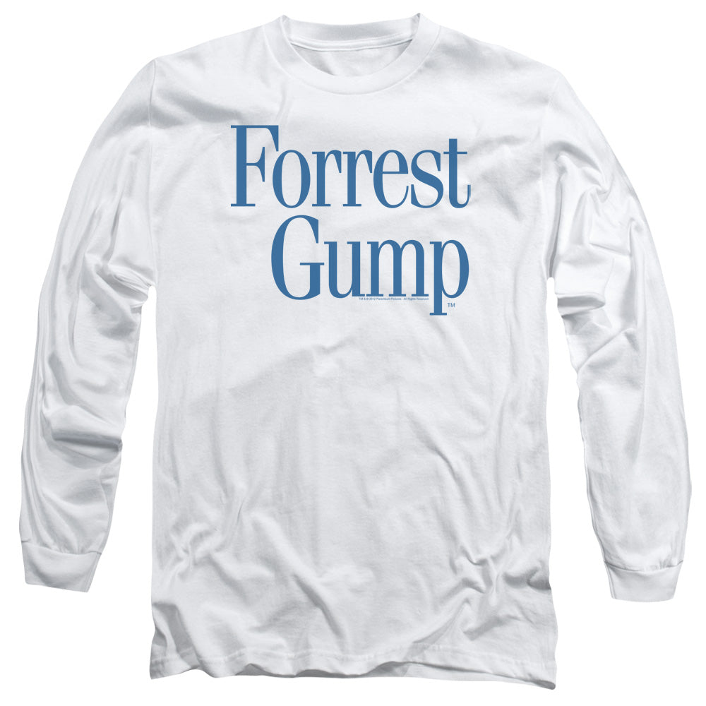 Forrest Gump - Logo - Long Sleeve Adult 18/1 - White T-shirt