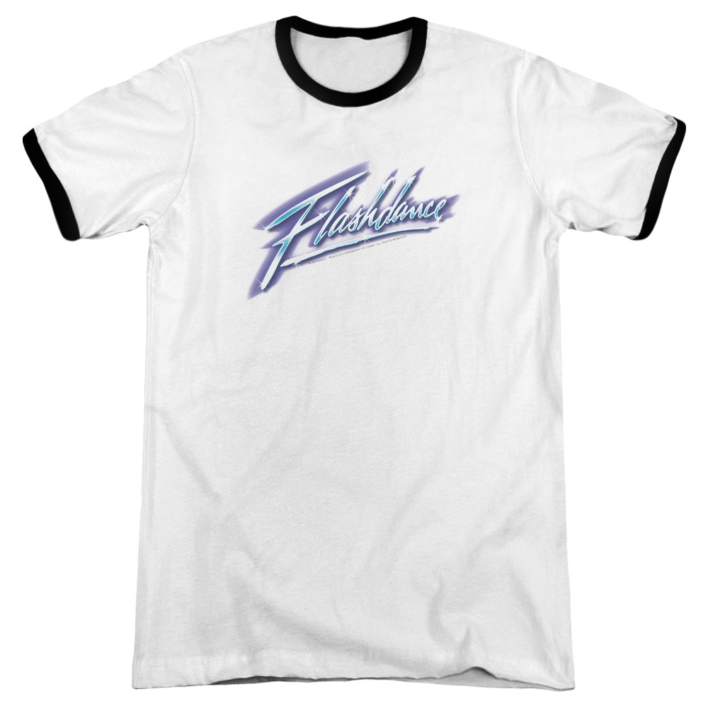 Flashdance - Logo - Adult Ringer - White/black
