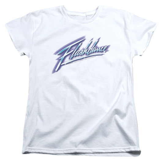 Flashdance - Logo - Short Sleeve Womens Tee - White T-shirt