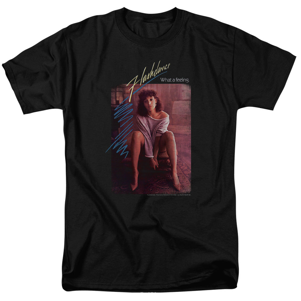 Flashdance - Title - Short Sleeve Adult 18/1 - Black T-shirt