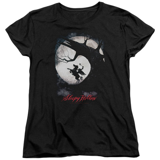 Sleepy Hollow - Poster - Short Sleeve Womens Tee - Black T-shirt