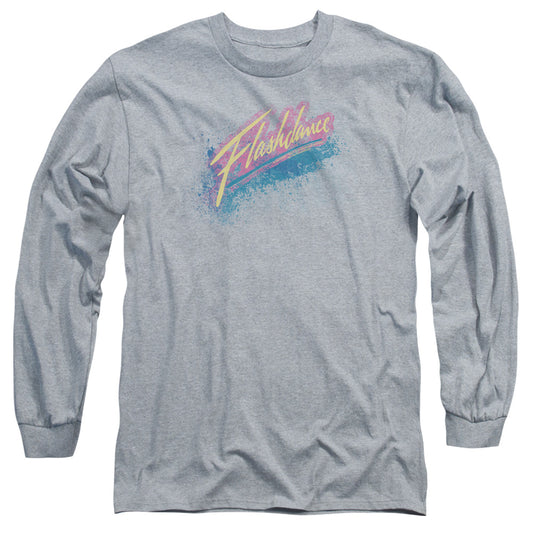 Flashdance - Spray Logo - Long Sleeve Adult 18/1 - Athletic Heather T-shirt