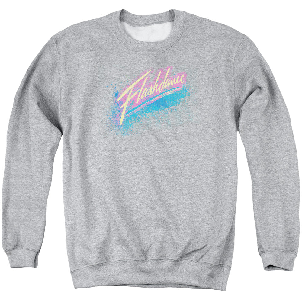 Flashdance - Spray Logo - Adult Crewneck Sweatshirt - Athletic Heather