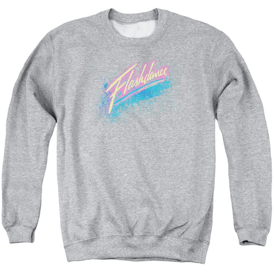 Flashdance - Spray Logo - Adult Crewneck Sweatshirt - Athletic Heather