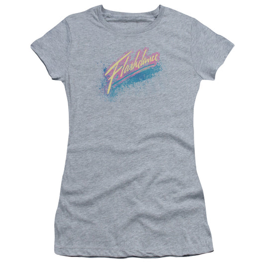 Flashdance - Spray Logo - Short Sleeve Junior Sheer - Athletic Heather T-shirt
