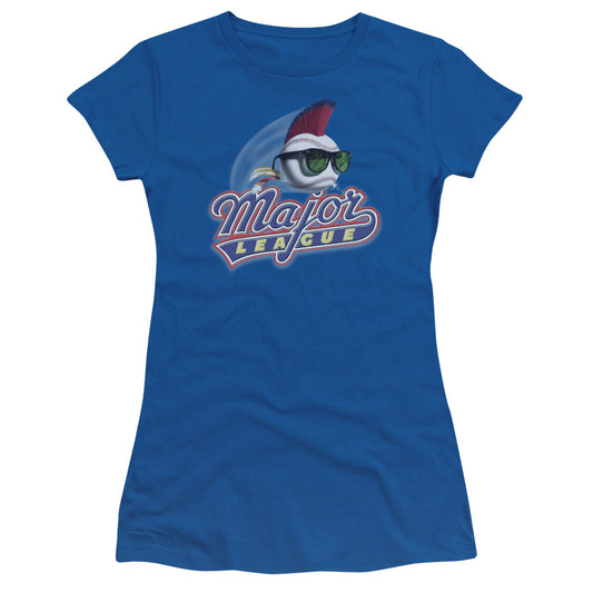 Major League - Title - Short Sleeve Junior Sheer - Royal Blue T-shirt
