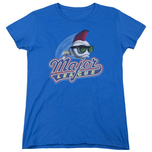 Major League - Title - Short Sleeve Womens Tee - Royal Blue T-shirt