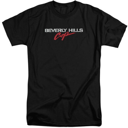 Beverly Hills Cop - Logo - Short Sleeve Adult Tall - Black T-shirt