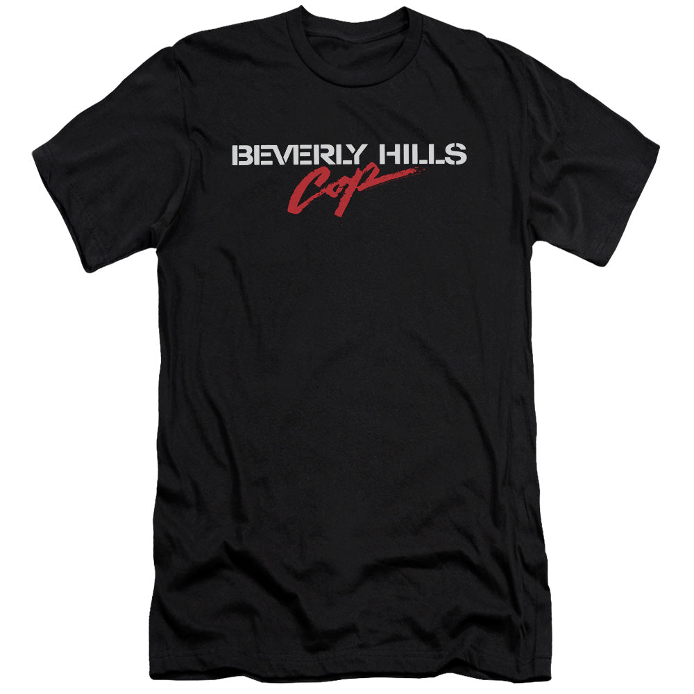 Beverly Hills Cop - Logo - Short Sleeve Adult 30/1 - Black T-shirt