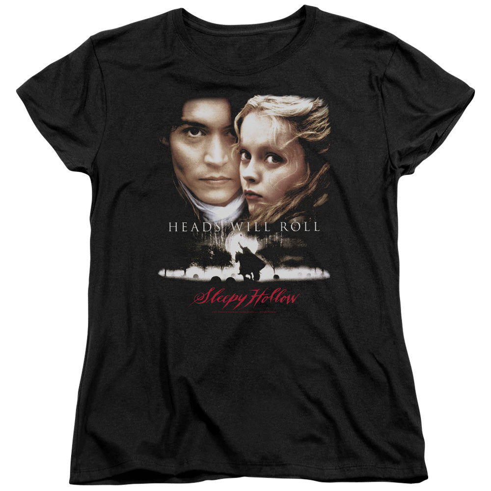 Sleepy Hollow - Heads Will Roll - Short Sleeve Womens Tee - Black T-shirt
