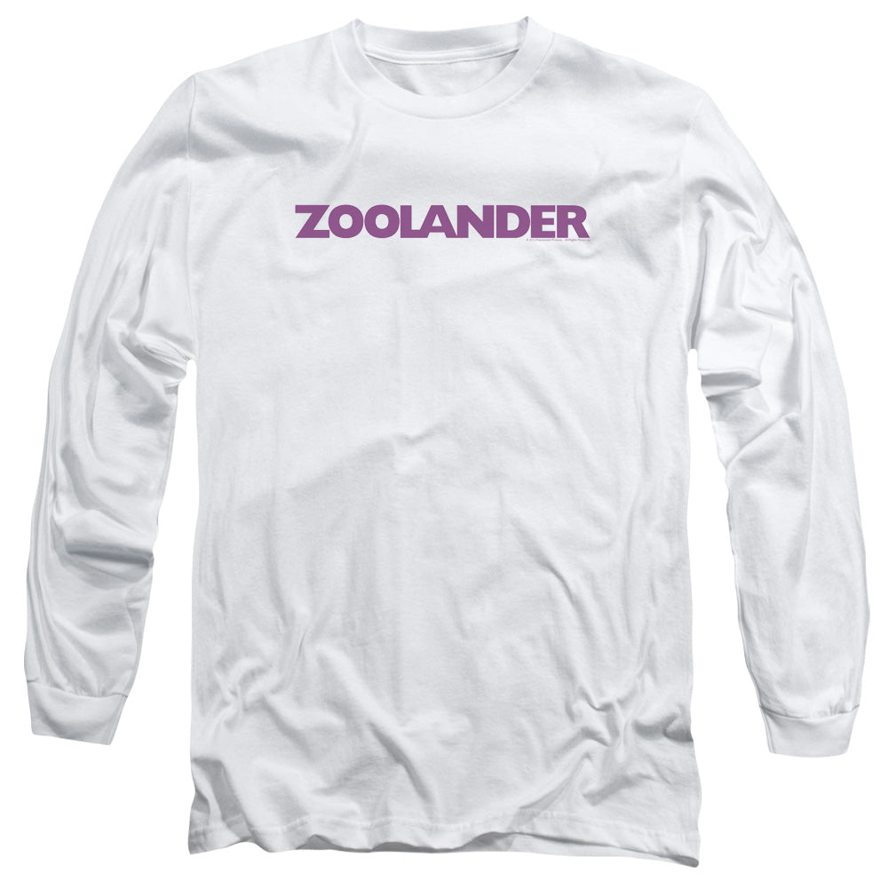 Zoolander - Logo - Long Sleeve Adult 18/1 - White T-shirt