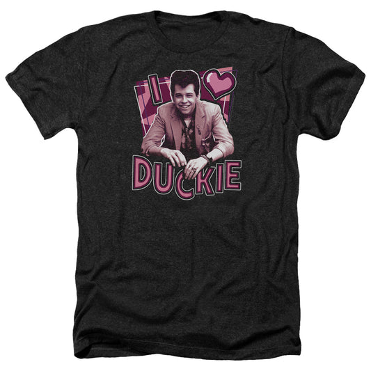 Pretty In Pink - I Heart Duckie - Adult Heather-black