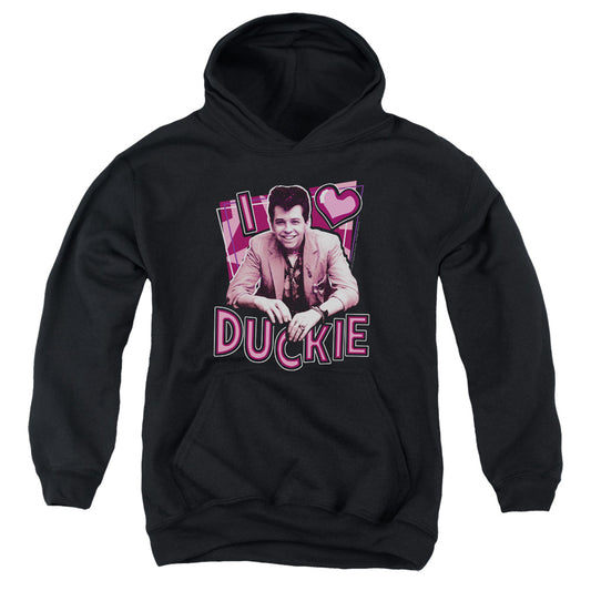 Pretty In Pink - I Heart Duckie - Youth Pull-over Hoodie - Black
