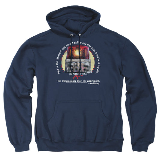 Beverly Hills Cop - Nicest Police Car - Adult Pull-over Hoodie - Navy