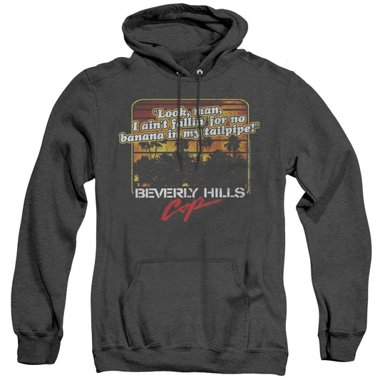 Beverly Hills Cop - Banana In My Tailpipe - Adult Heather Hoodie - Black