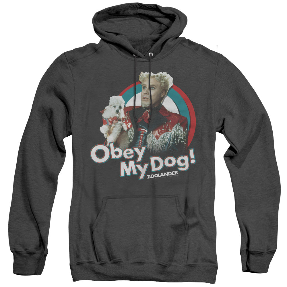 Zoolander - Obey My Dog - Adult Heather Hoodie - Black