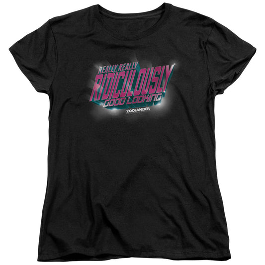 Zoolander - Ridiculously Good Looking - Short Sleeve Womens Tee - Black T-shirt