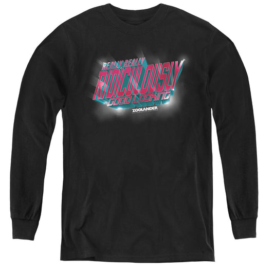 Zoolander - Ridiculously Good Looking - Youth Long Sleeve Tee - Black