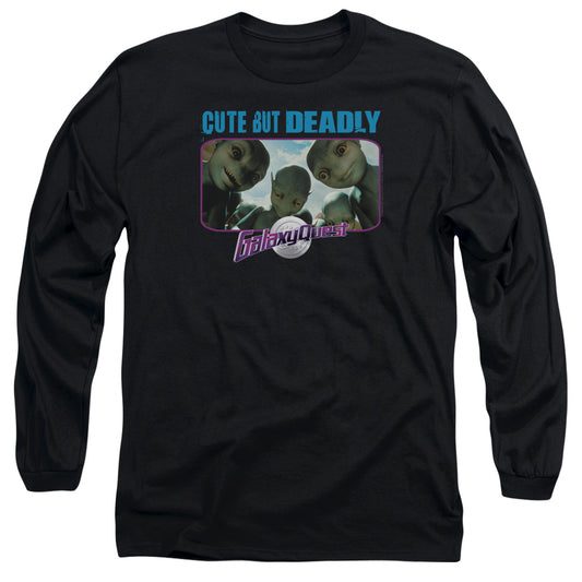 Galaxy Quest - Cute But Deadly - Long Sleeve Adult 18/1 - Black T-shirt