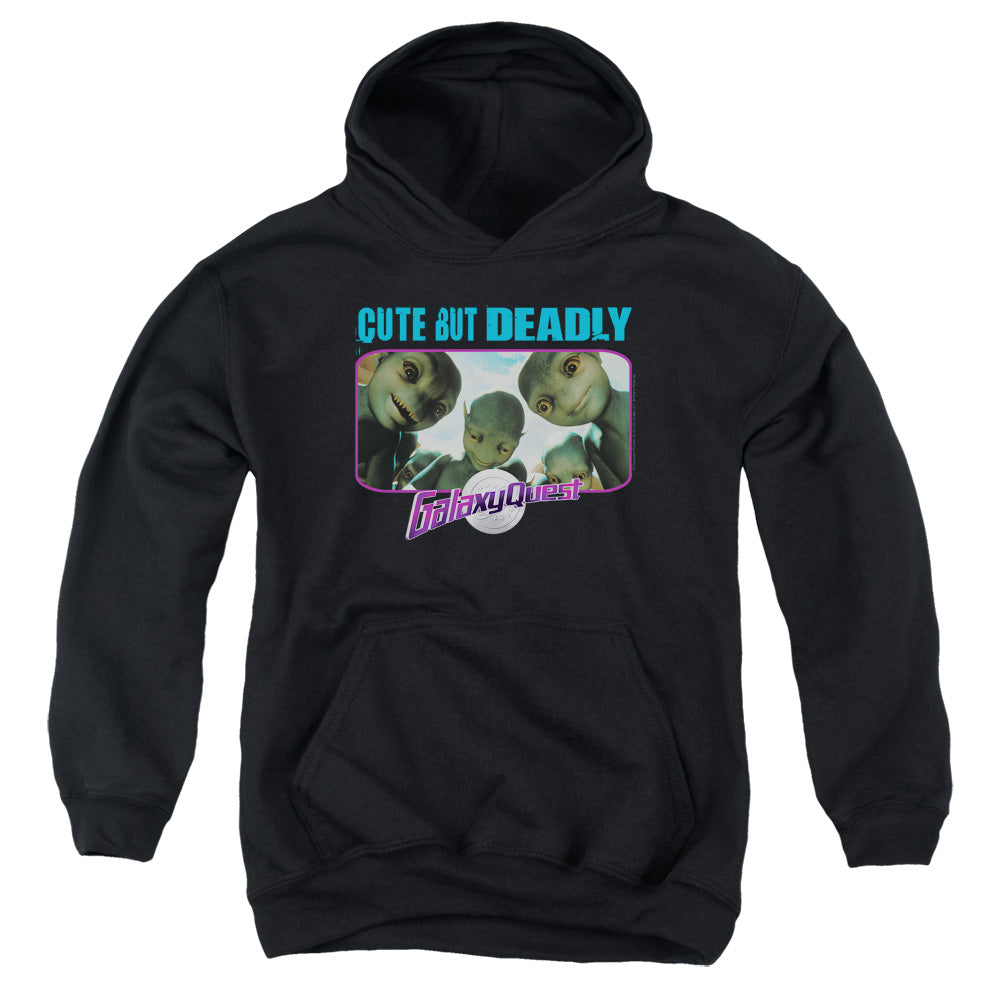 Galaxy Quest Cute But Deadly-youth Pull-over Hoodie - Black