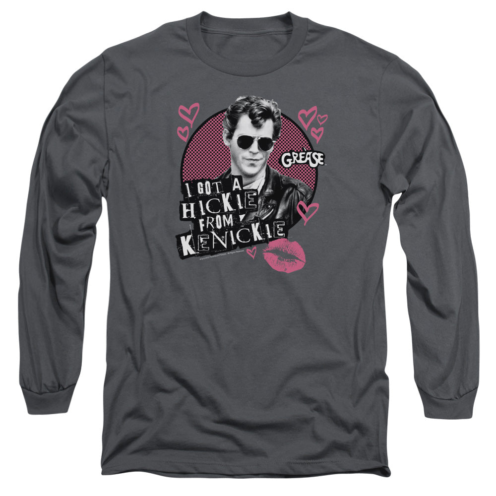 Grease - Kenickie - Long Sleeve Adult 18/1 - Charcoal T-shirt