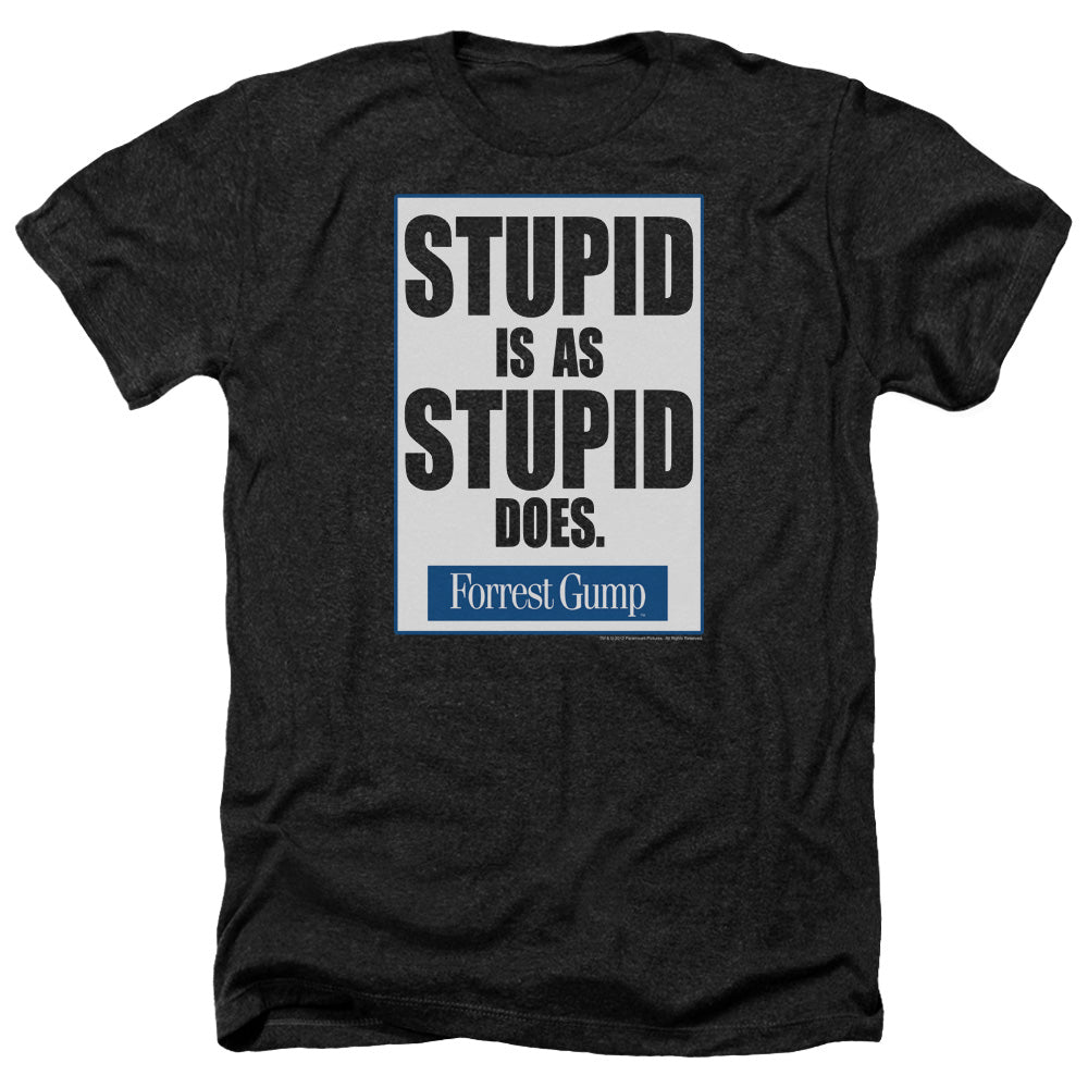 Forrest Gump - Stupid Is - Adult Heather-black