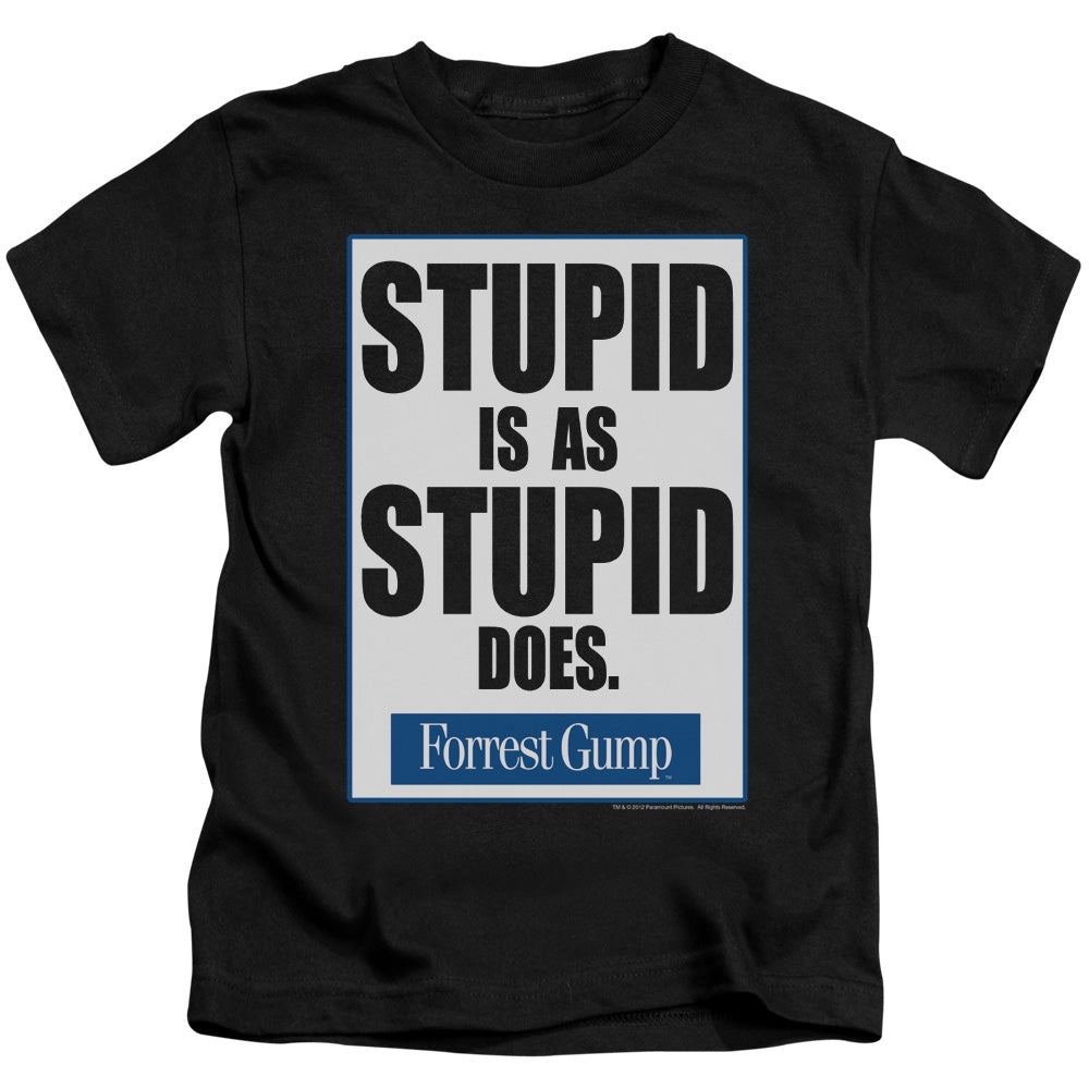 FORREST GUMP STUPID IS - S/S JUVENILE 18/1 - BLACK - T-Shirt
