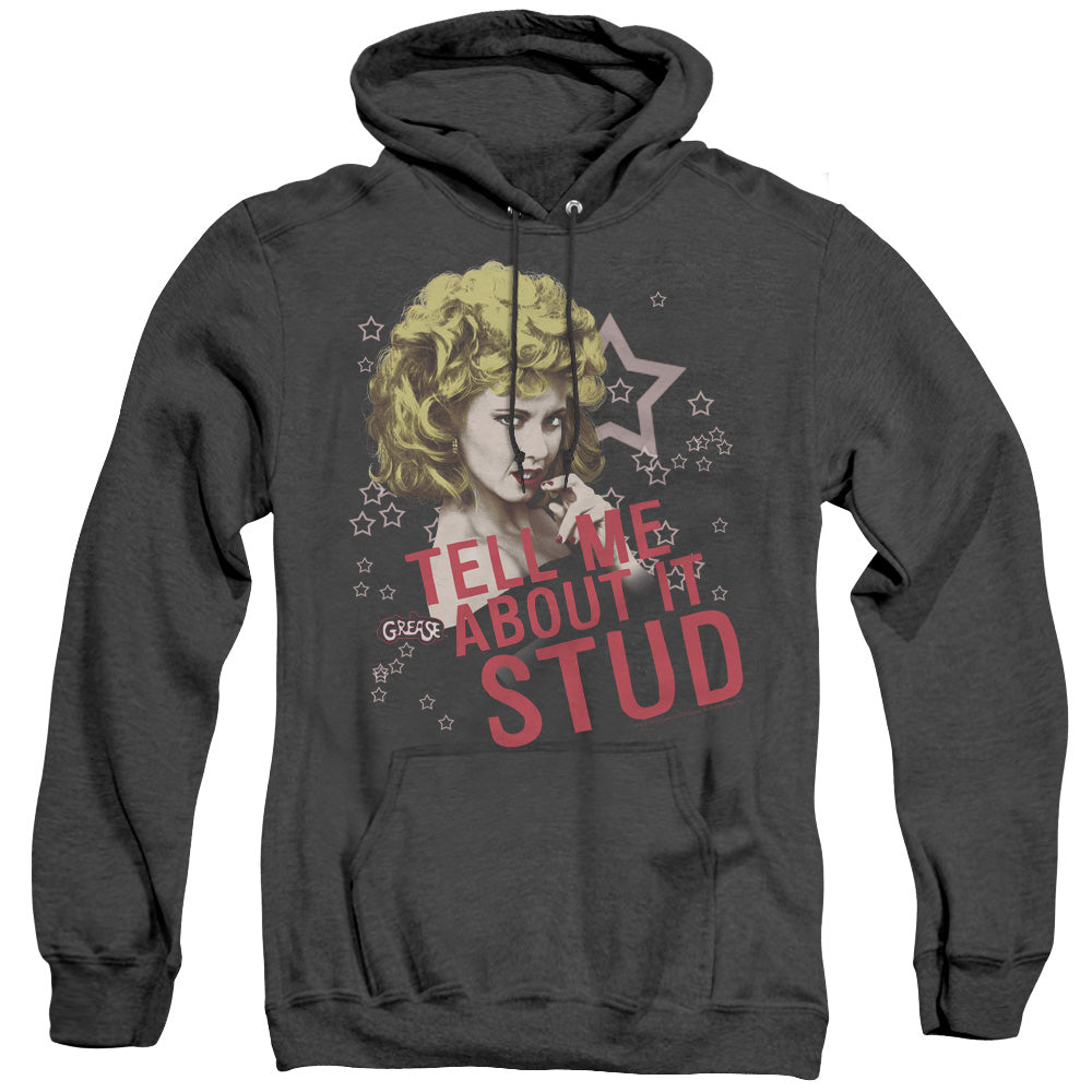 Grease - Tell Me About It Stud - Adult Heather Hoodie - Black