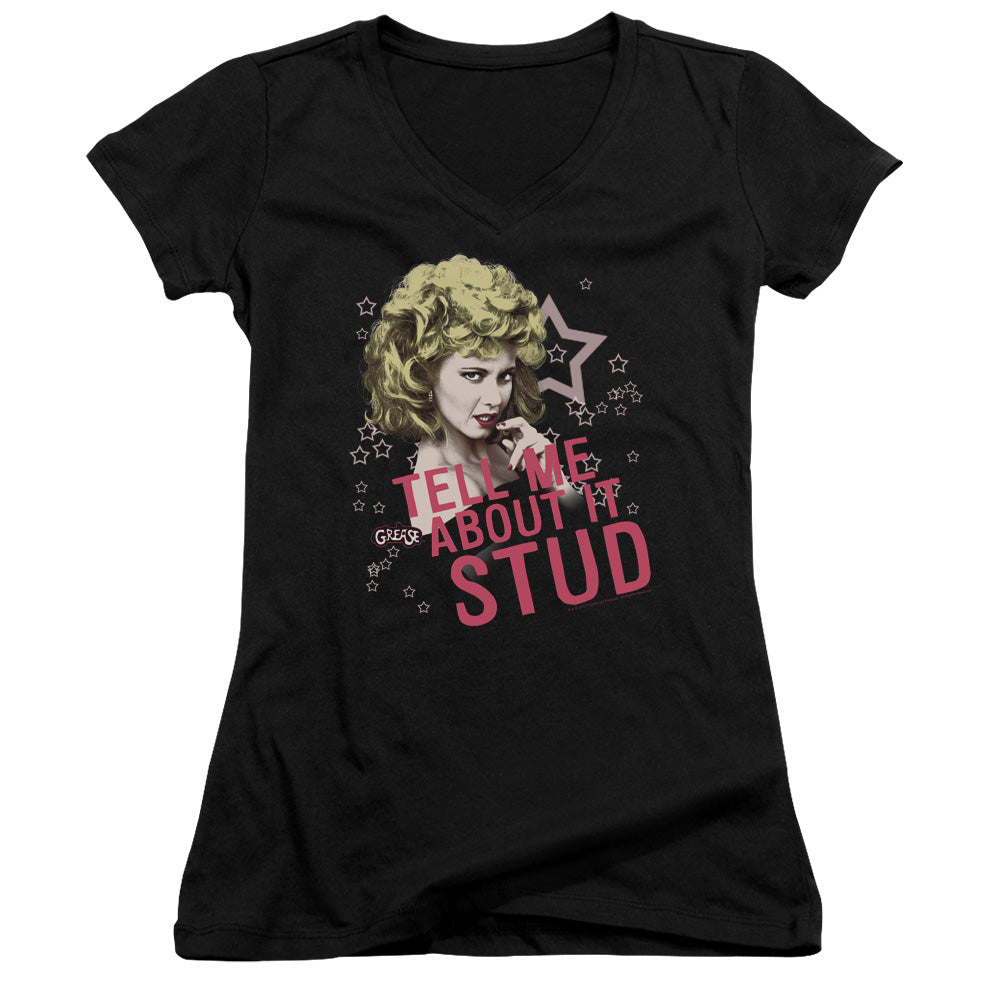 Grease - Tell Me About It Stud - Junior V-neck - Black