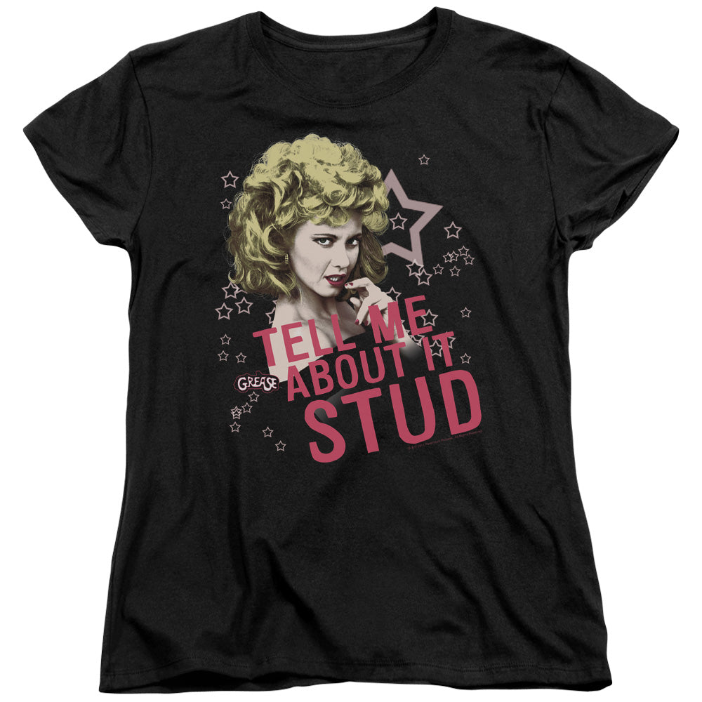Grease - Tell Me About It Stud - Short Sleeve Womens Tee - Black T-shirt