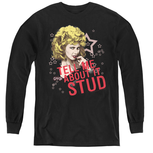 Grease - Tell Me About It Stud - Youth Long Sleeve Tee - Black