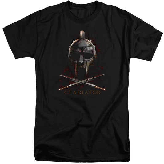 Gladiator - Helmet - Short Sleeve Adult Tall - Black T-shirt