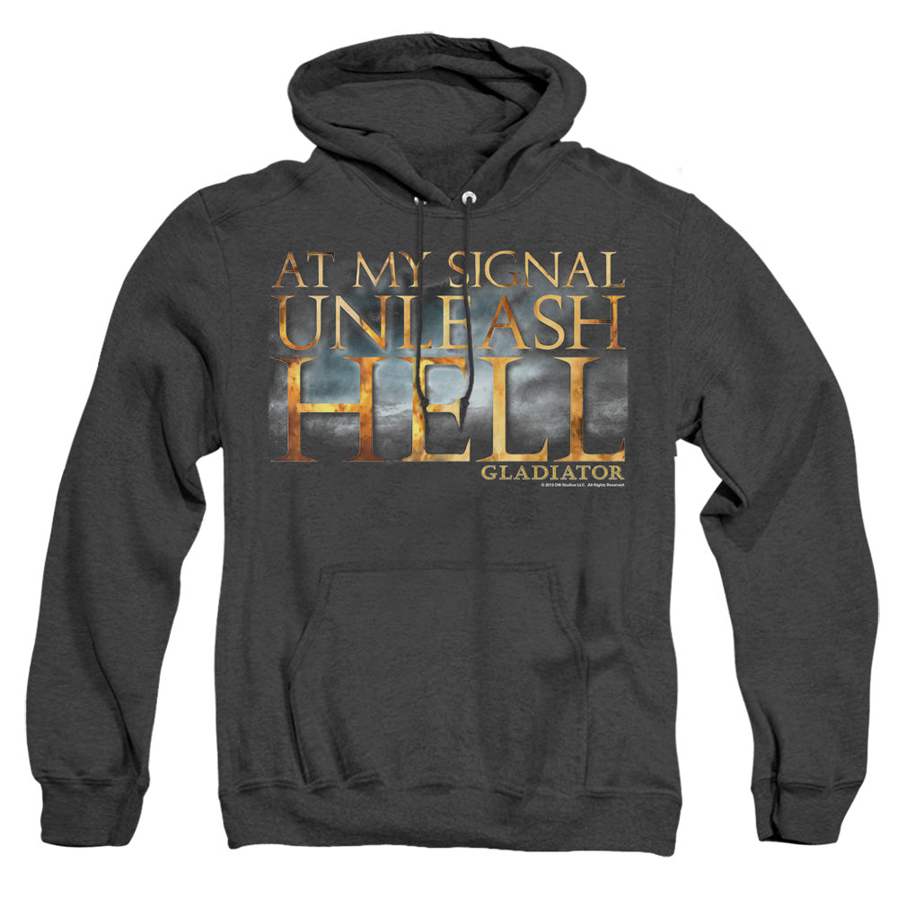 Gladiator - Unleash Hell - Adult Heather Hoodie - Black