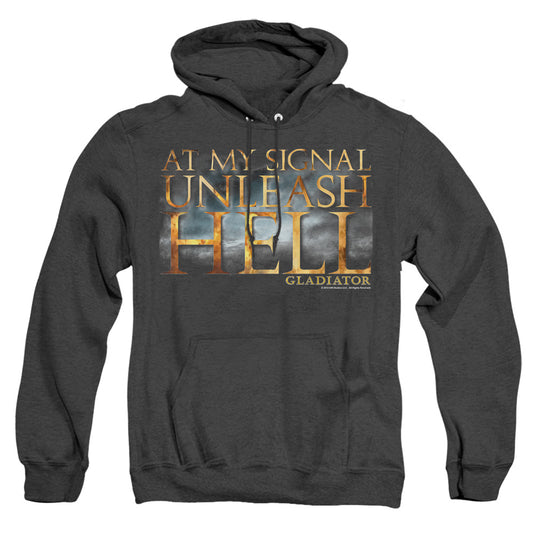 Gladiator - Unleash Hell - Adult Heather Hoodie - Black