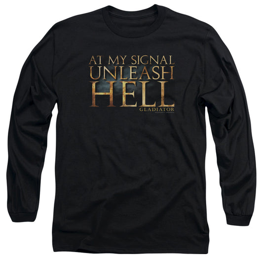 Gladiator - Unleash Hell - Long Sleeve Adult 18/1 - Black T-shirt